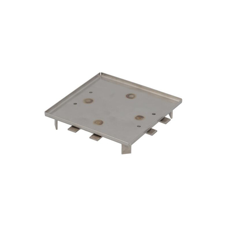 Grille inox pour siphon design recouvrable 10x10
