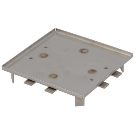 Grille inox pour siphon design recouvrable 10x10