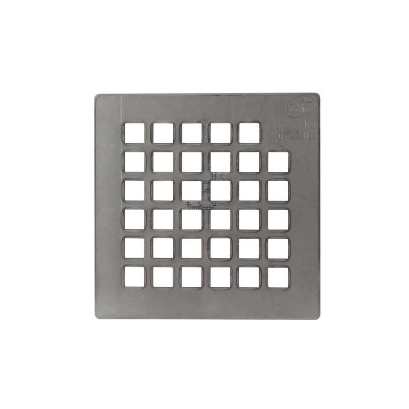 Grille inox 316 pour siphon design carré 10x10
