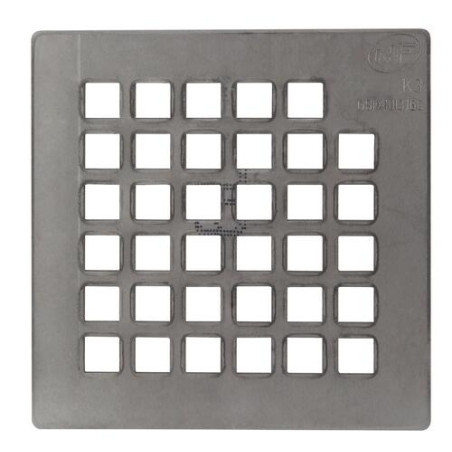 Grille inox 316 pour siphon design carré 10x10