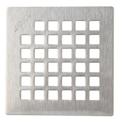 Grille inox 316 pour siphon design carré 10x10