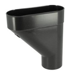 Jambonneau esthétique en TECHTAN®, Ø 80, pour tube de descente Ø 80, graphite