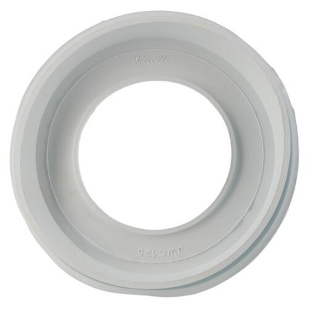 Joint de pipe de WC, Ø 125, en élastomère blanc, pour bague à visser