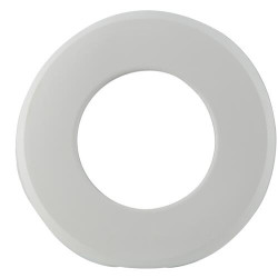 Joint de pipe de WC, Ø 125, en élastomère blanc, pour bague à visser
