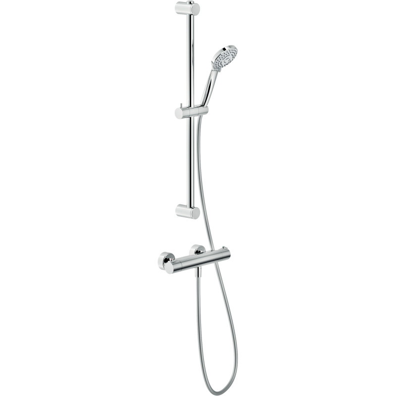 Shower kit thermostatique douche avec barre de douche chromé