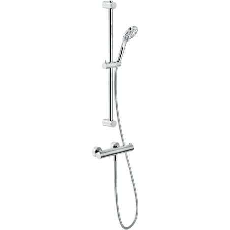 Shower kit thermostatique douche avec barre de douche chromé