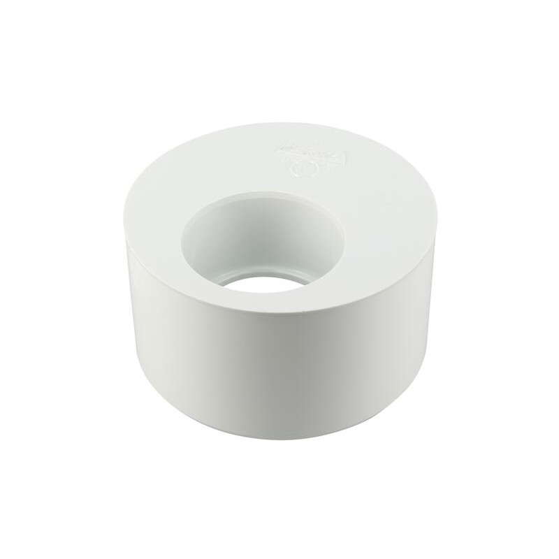 Tampon de réduction simple mâle-femelle Ø100/50 blanc