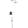Kit thermostatique douche à encastrer 2 voies carré chromé