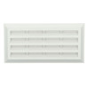 Grille rectangulaire blanche, type 100, avec moustiquaire