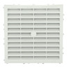 Grille d'aération carrée blanche, avec moustiquaire, à sceller, 150x150