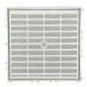 Grille d'aération carrée blanche, avec moustiquaire, à sceller, 150x150