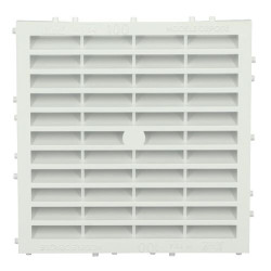 Grille d'aération carrée blanche, avec moustiquaire, à sceller, 150x150