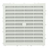 Grille d'aération carrée blanche, avec moustiquaire, à sceller, 150x150
