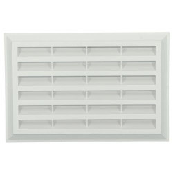 Grille rectangulaire blanche, type 150, avec moustiquaire