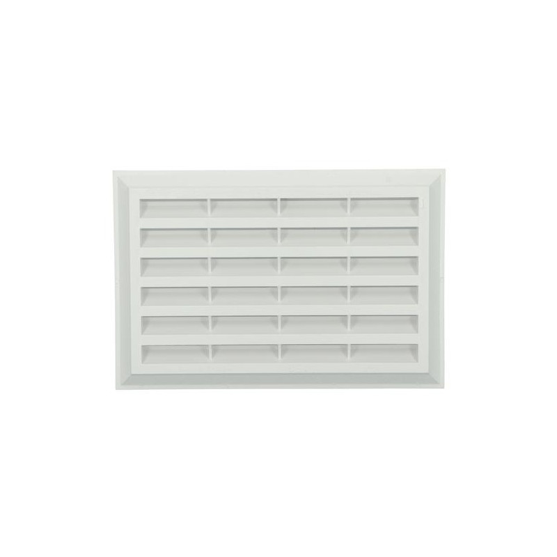 Grille rectangulaire blanche, type 150, avec moustiquaire