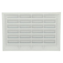 Grille rectangulaire blanche, type 150, avec moustiquaire