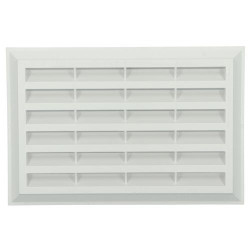 Grille rectangulaire blanche, type 150, avec moustiquaire
