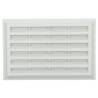 Grille rectangulaire blanche, type 150, avec moustiquaire