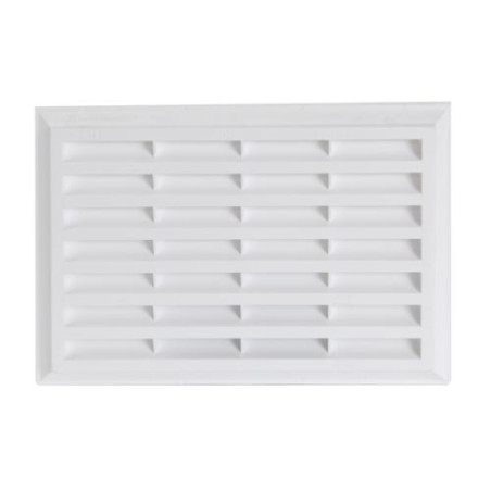 Grille rectangulaire blanche, type 200, avec moustiquaire