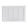 Grille rectangulaire blanche, type 200, avec moustiquaire