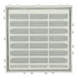 Grille d'aération carrée blanche, avec moustiquaire, à sceller, 118x118