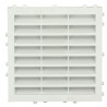Grille d'aération carrée blanche, avec moustiquaire, à sceller, 118x118