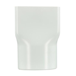 Mamelon mixte, femelle rectangulaire (83x56) et mâle Ø 80, blanc, en TECHTAN®