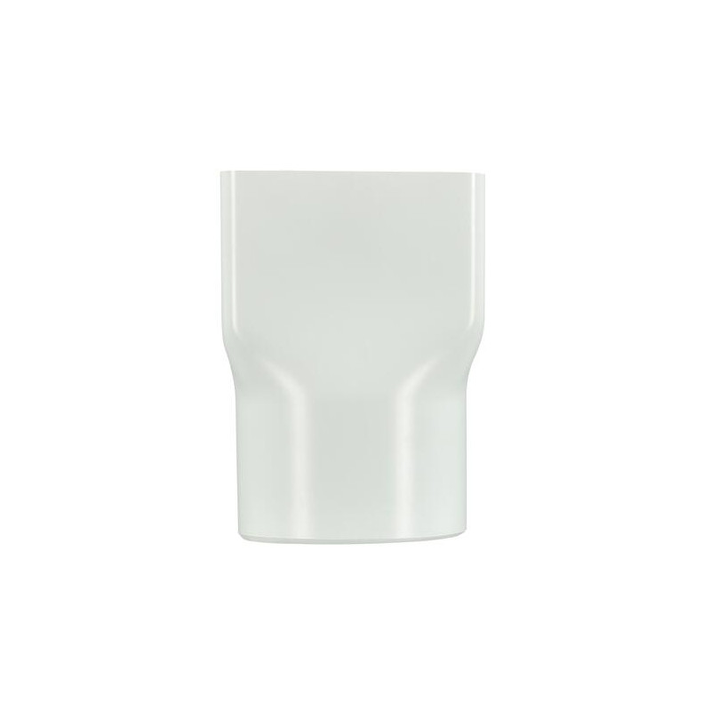 Mamelon mixte, femelle rectangulaire (83x56) et mâle Ø 80, blanc, en TECHTAN®