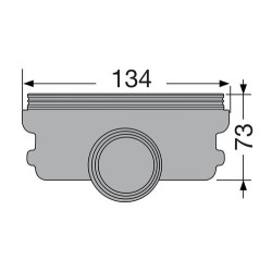 Fond/naissance d'extremite PVC d40/50 - accessoires caniveau bas cab134 pour can