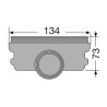 Fond/naissance d'extremite PVC d40/50 - accessoires caniveau bas cab134 pour can