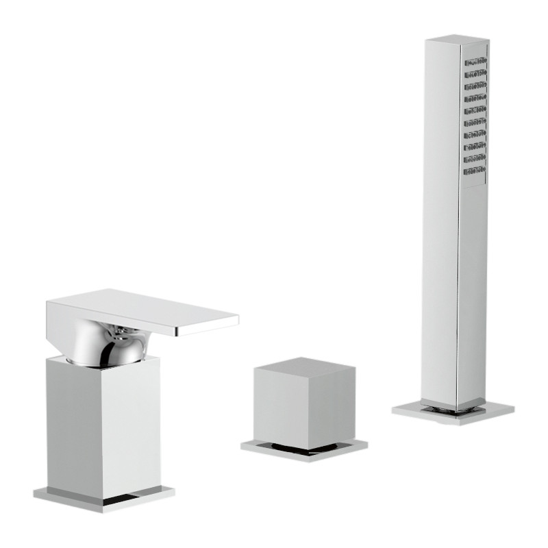 Batterie 3 trous bord baignoire SEVEN