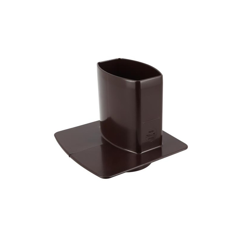 Pied de chute OVATION® en TECHTAN®, descente de gouttière 90x56, marron