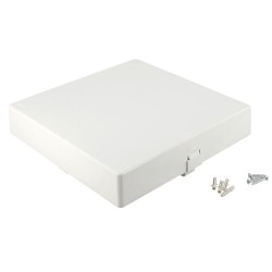 Grille acoustique intérieure carrée, Ø 80, à clipser, blanc, en ABS