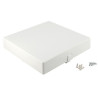 Grille acoustique intérieure carrée, Ø 80, à clipser, blanc, en ABS