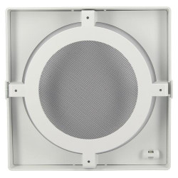 Grille acoustique intérieure carrée, Ø 80, à clipser, blanc, en ABS