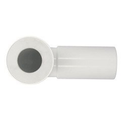 Pipe orientable de WC, droite/coudée, en PVC blanc, Ø 100