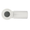 Pipe orientable de WC, droite/coudée, en PVC blanc, Ø 100