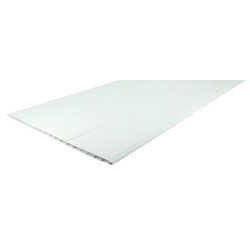 Sous-face alvéolaire contemporaine 3 lames BELRIV®, à emboîter, blanc, en PVC