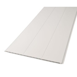 Sous-face alvéolaire contemporaine 3 lames BELRIV®, à emboîter, blanc, en PVC