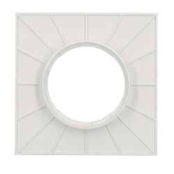 Platine pour siphon sol carrele blanche