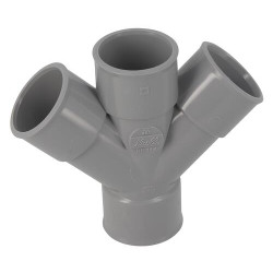 PVC culotte double parallele Ø32 femelle / femelle évacuation