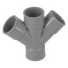 PVC culotte double parallele Ø32 femelle / femelle évacuation