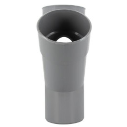 Culotte double parallèle, Ø 100, mâle-femelle à 45°, à coller, gris, en PVC