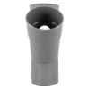 Culotte double parallèle, Ø 100, mâle-femelle à 45°, à coller, gris, en PVC