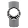 Culotte double parallèle, Ø 100, mâle-femelle à 87°30, à coller, gris, en PVC