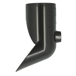 Pied de chute esthétique en TECHTAN®, pour tube de descente Ø 80, graphite