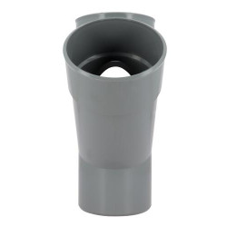 Culotte double Ø 125 mm, mâle-femelle à 45°, à coller, gris, en PVC