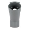 Culotte double Ø 125 mm, mâle-femelle à 45°, à coller, gris, en PVC
