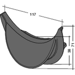 Sabot pour caniveau cascade larg.100 prof.1 2 3