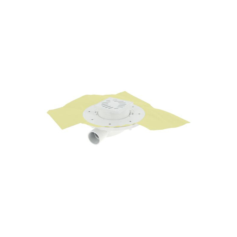 Siphon faible hauteur Ø40, DOCIA®XS Magnetech® avec grille PVC 10x10 cm